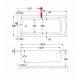 Μπανιέρα Carron Delta 427C CRN 170x70 Ένθετη Carronite Μπανιέρα Carron Delta 427C CRN 170x70 Ένθετη Carronite